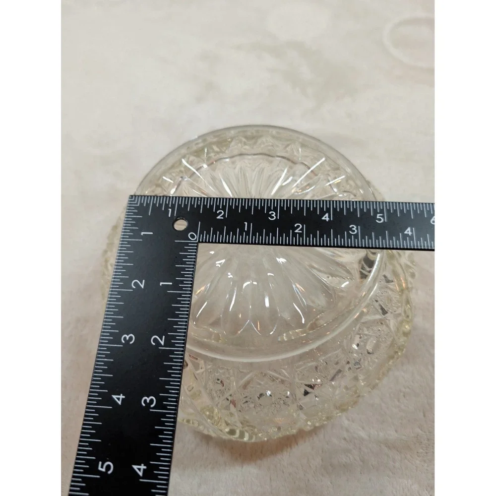 Antique EAPG Covered Glass Candy Dish Russian Pattern‎ Victorian Trinket